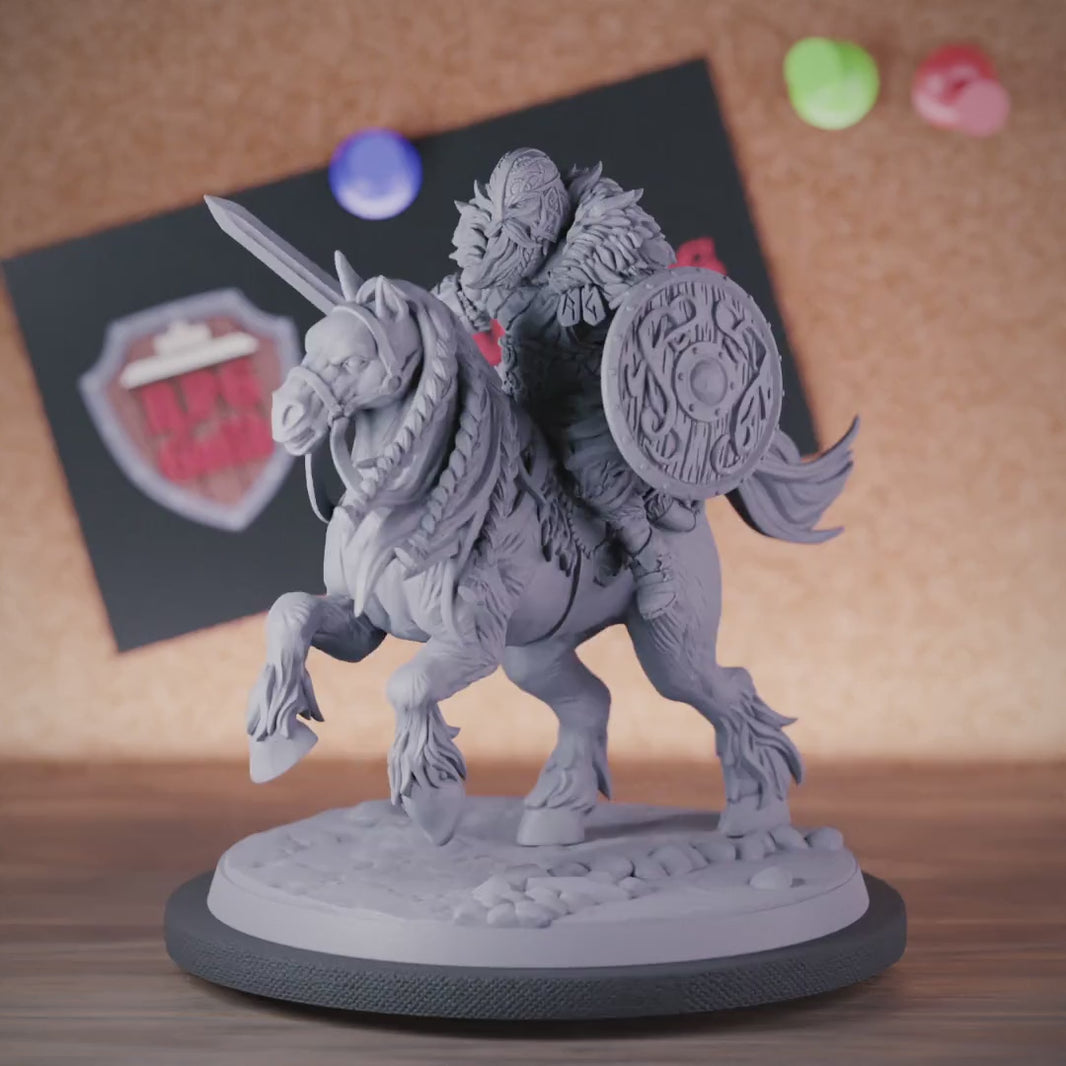 Fighter 5e | DnD Fighter Northman Viking Horseman Miniature