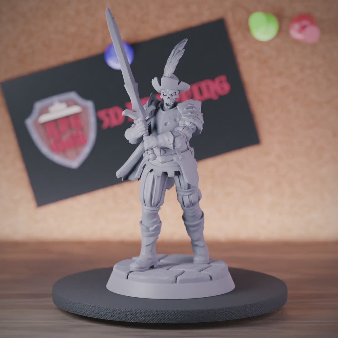 Skeleton 5e | DnD Cursed Skeleton Mercenary Miniature