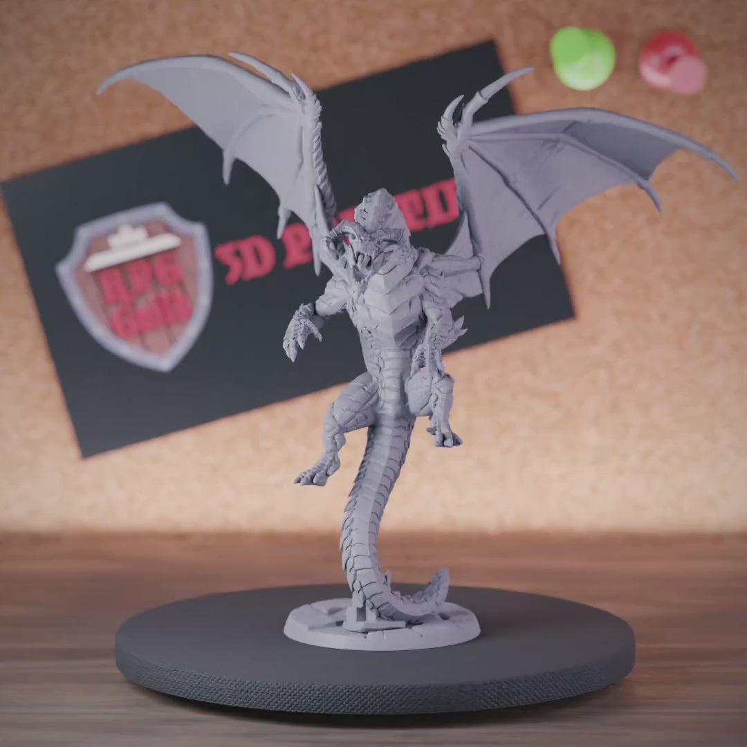 Dragon 5e | DnD Red Horned Dragon Miniature