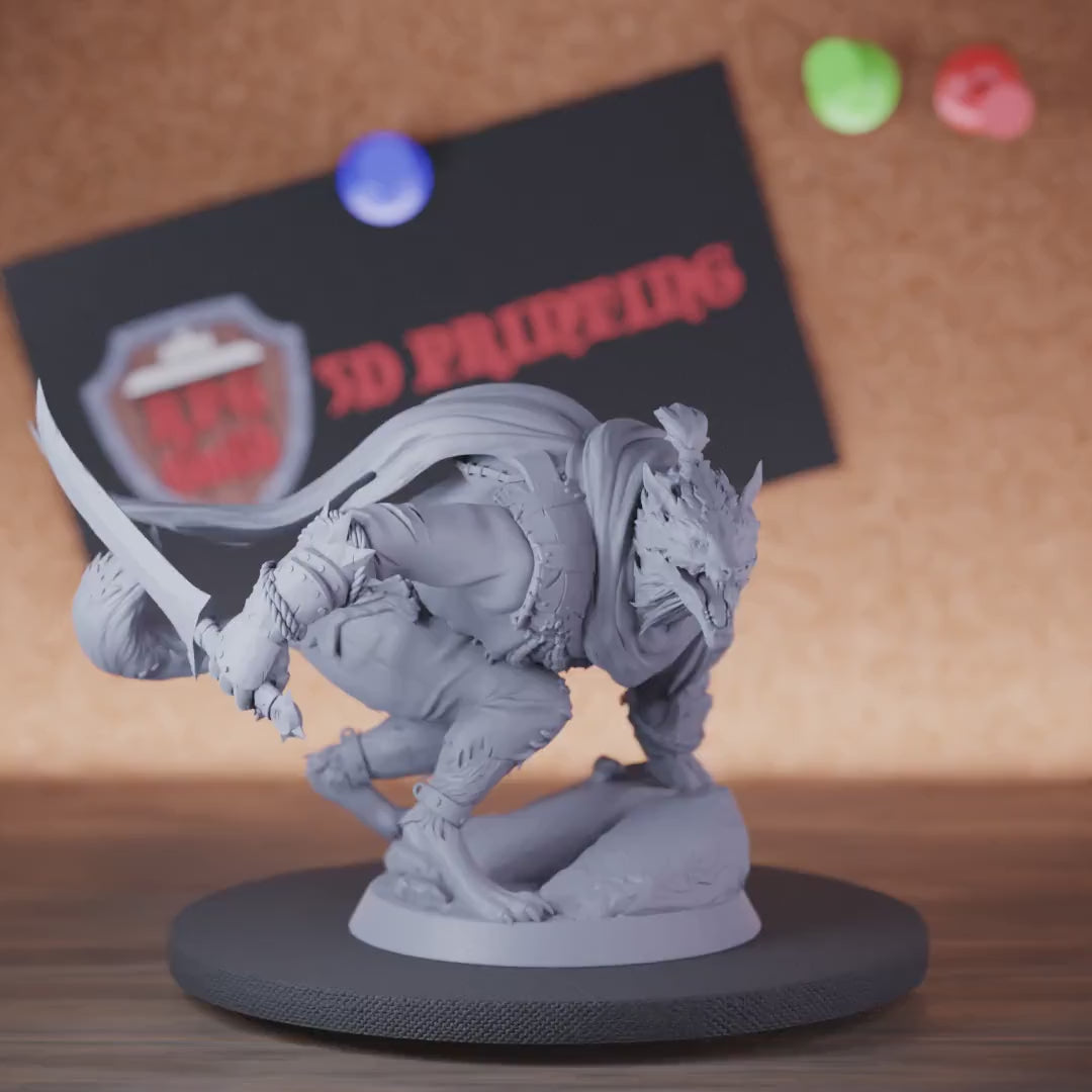 Werewolf 5e | DnD Werewolf Bandit Rogue Miniature