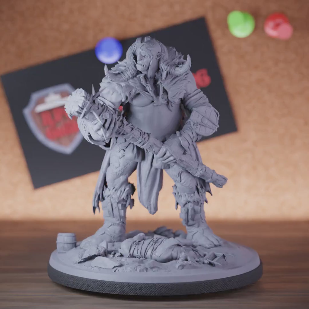 Monstrosity 5e | DnD Tribal Mace Giant Guard Miniature