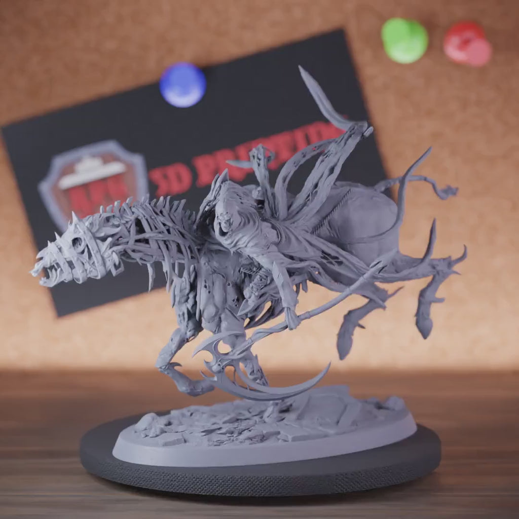 Wraith 5e | DnD Ghost Cavalier Monster Run Miniature