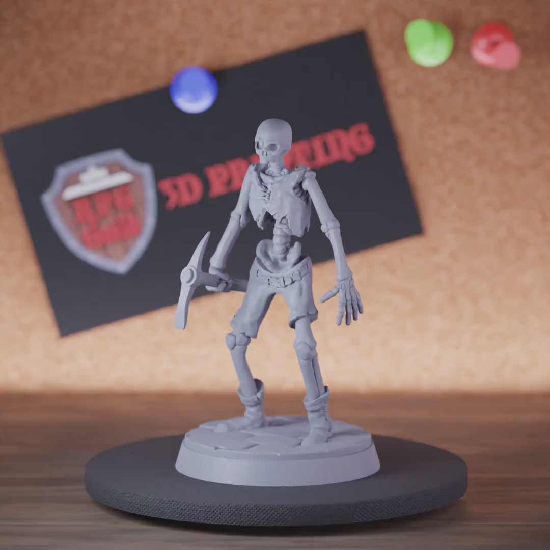 Skeleton 5e | DnD Skeleton Undead Miner Monster Miniature