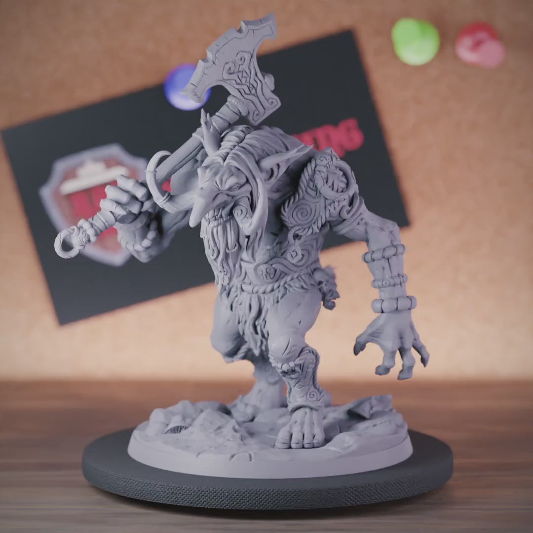 Troll 5e | DnD Troll Warrior Battleaxe Monster Miniature