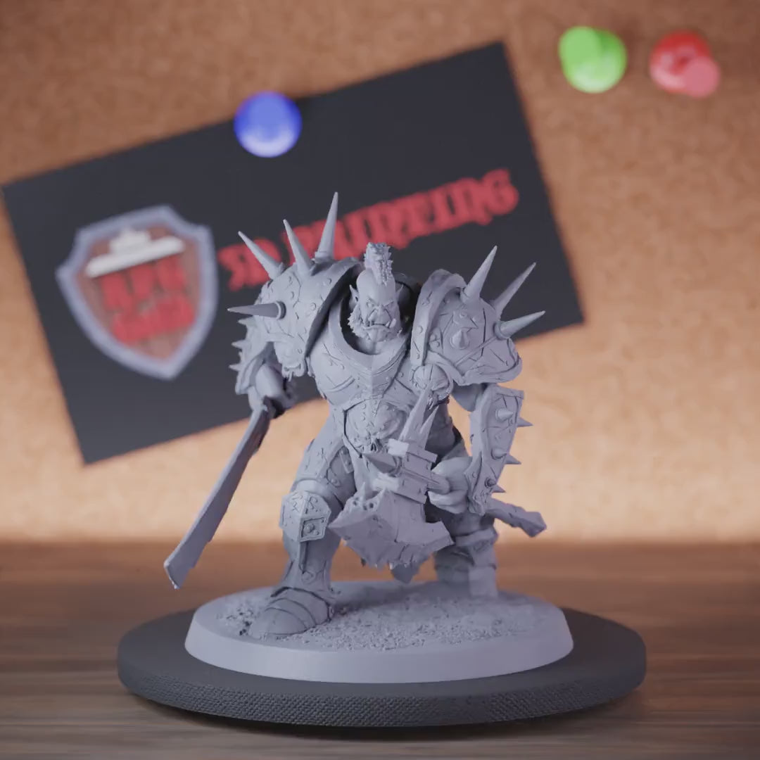 Orc 5e | DnD Slaughterer Orc Commander Miniature