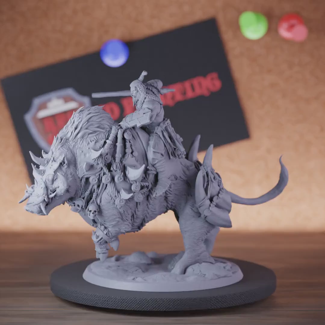 Orc 5e | DnD Orc Boar Rider Miniature