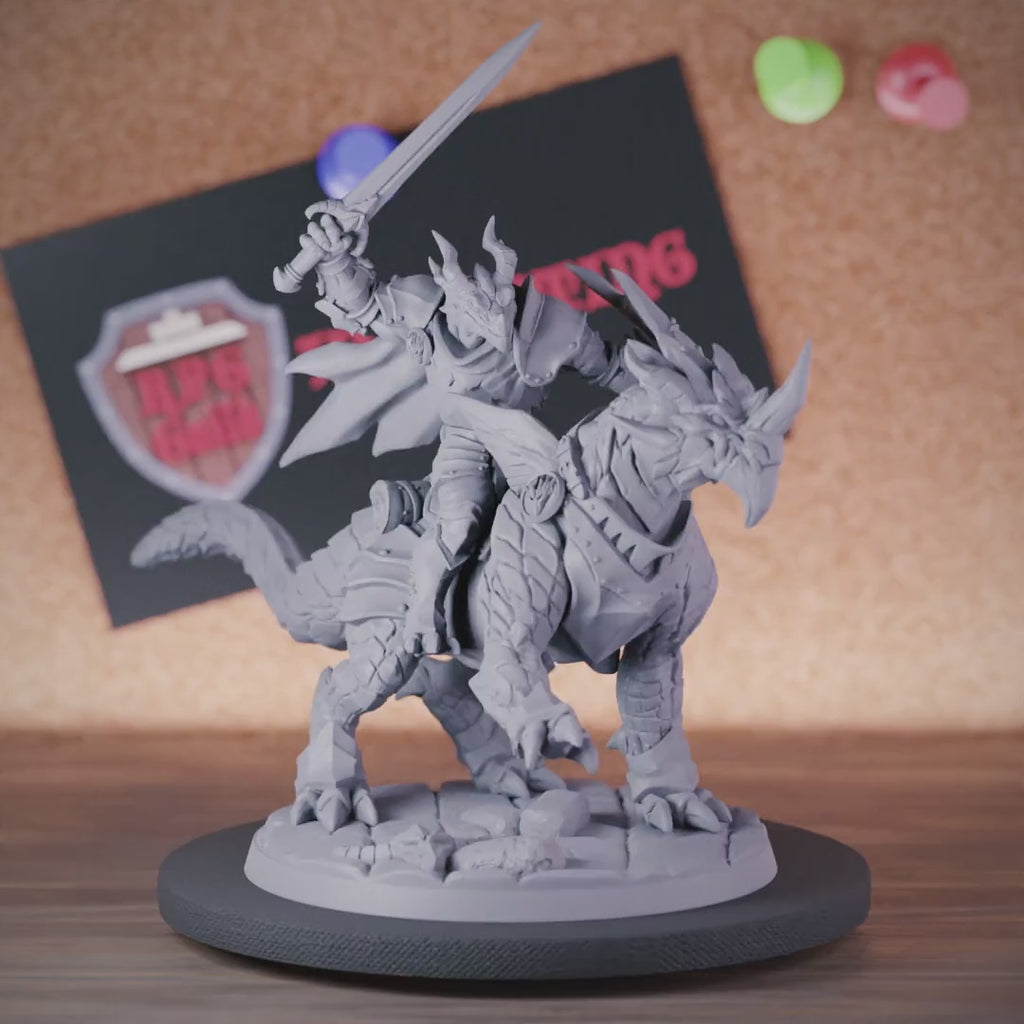 Dragonborn 5e | DnD Dragonborn Cavalier Fighter Miniature