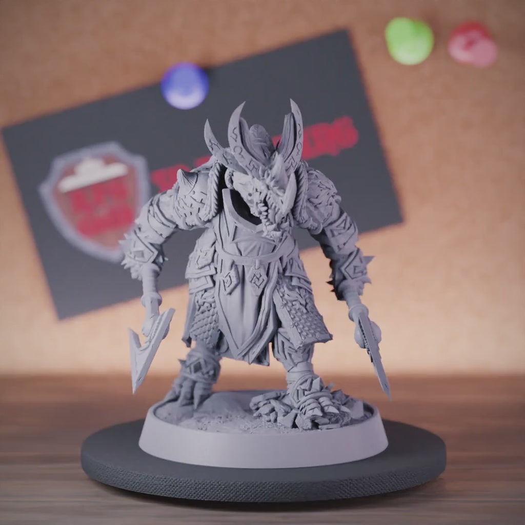 Dragonborn 5e | DnD Dragonborn Axe Fighter Miniature