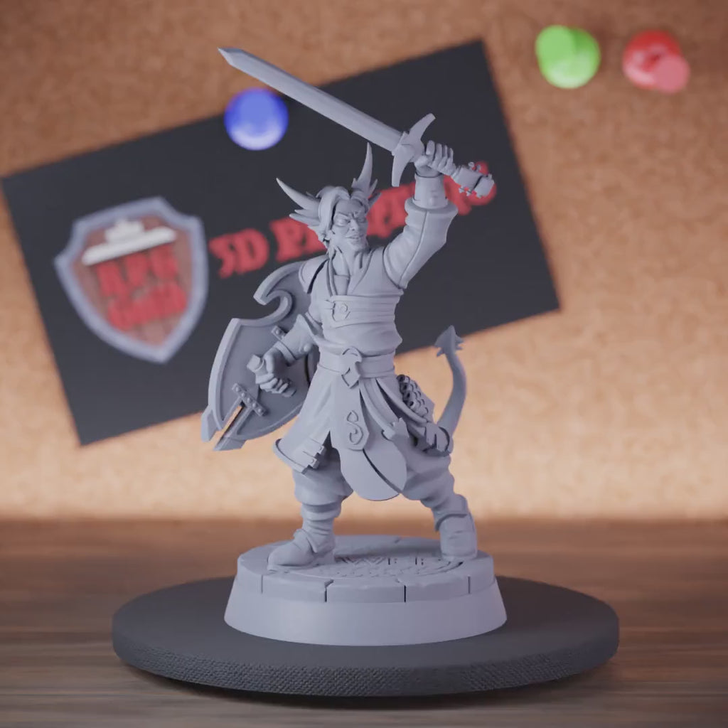 Fighter 5e | DnD Tiefling Warrior Battle Master Miniature