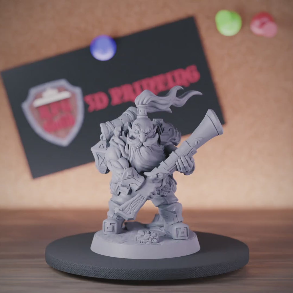 Dwarf 5e | DnD Dwarf Gunner Ranger Miniature