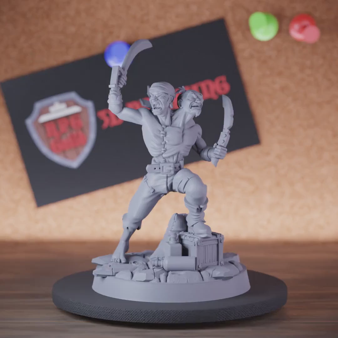 Aberration 5e | DnD Two Headed Captain Pirate Miniature