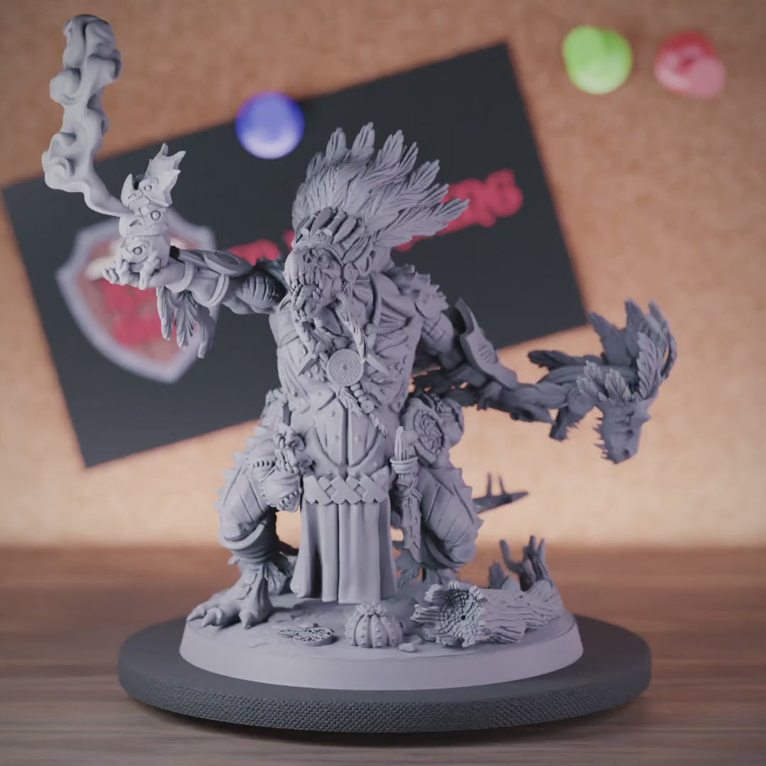 Lizardfolk 5e | DnD Lizardfolk Cultist Monster Miniature