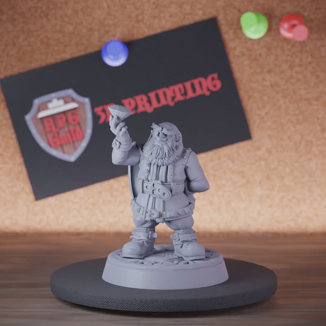 Dwarf 5e | DnD Dwarf Trader Jeweler Miniature