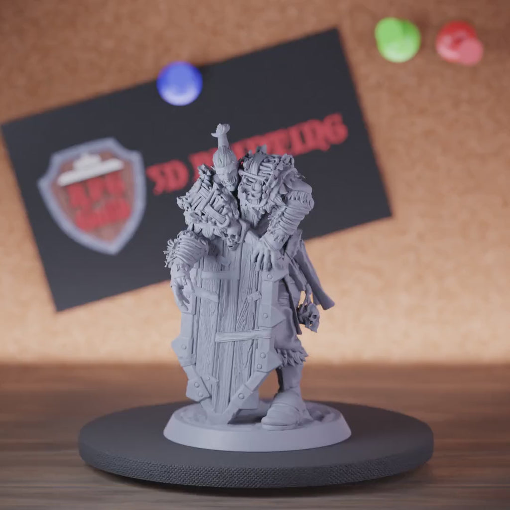 Orc 5e | DnD Orc Guard Defender Shield Miniature