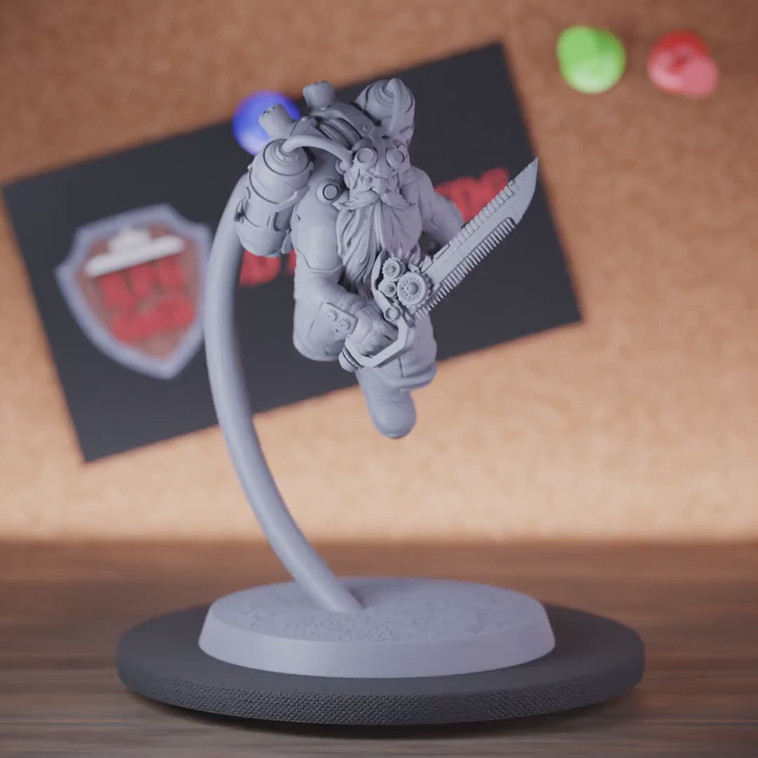 Artificer 5e | DnD Steampunk Flying Dwarf Miniature