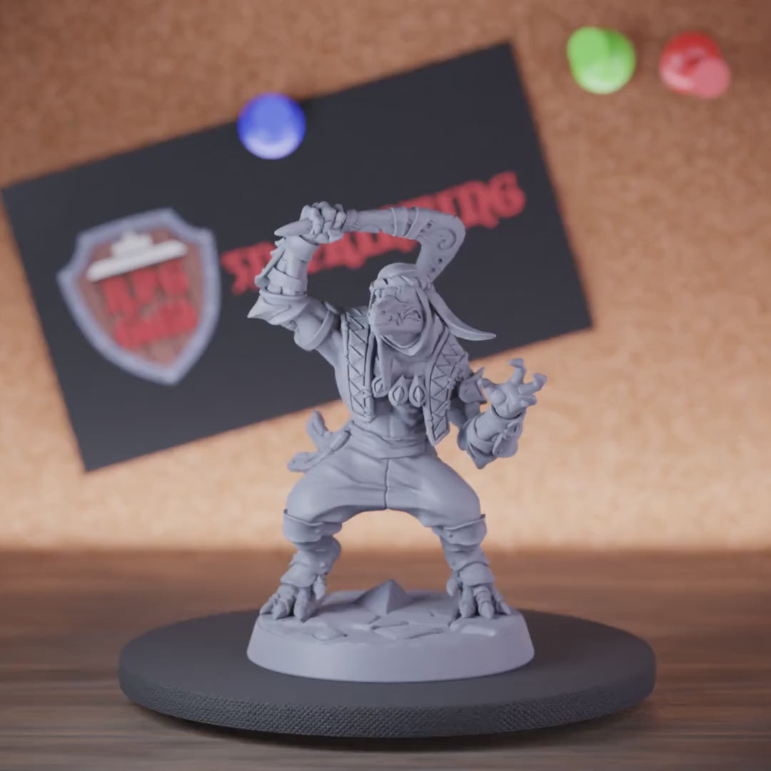 Kobold 5e | DnD Desert Kobold Boomerang Miniature