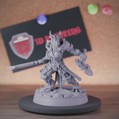 Dragonborn 5e | DnD Female Dragonborn Fighter Miniature