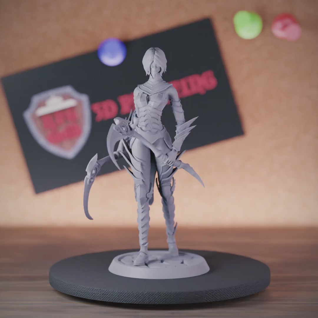 Kultistin 5e | DnD Miniatur einer weiblichen Kultistin-Assassinin 