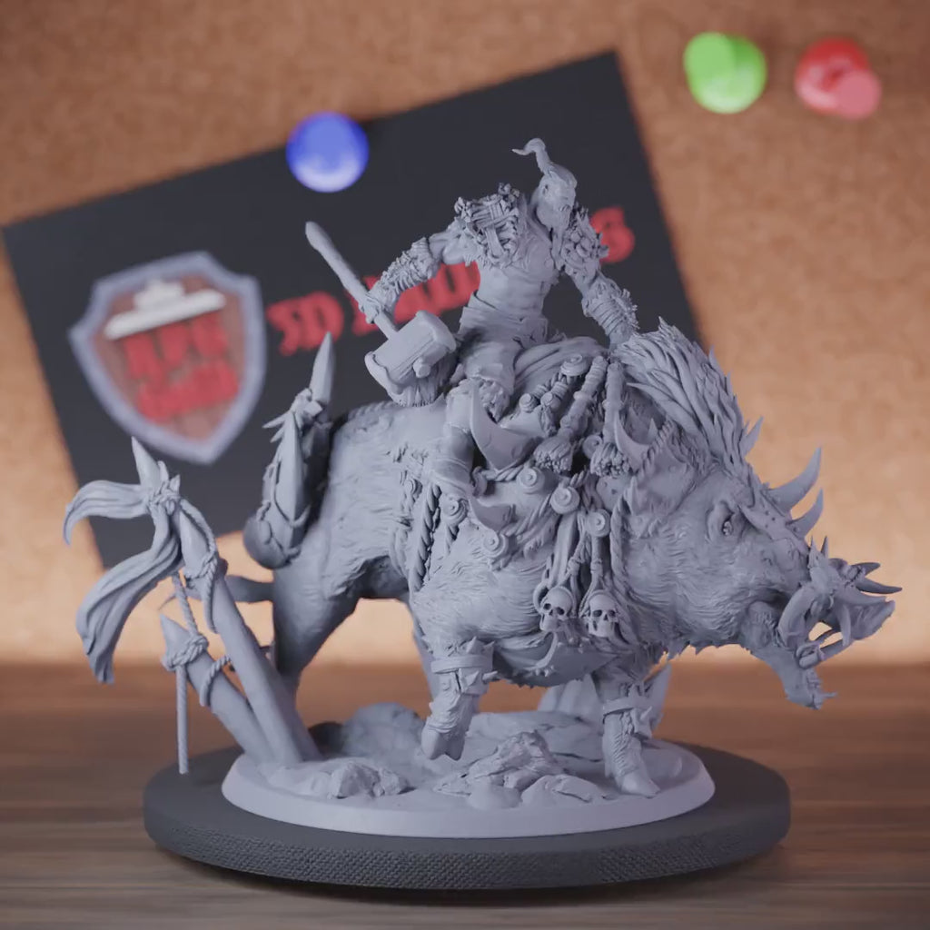 Orc 5e | DnD Orc Rider Defender Monster Miniature