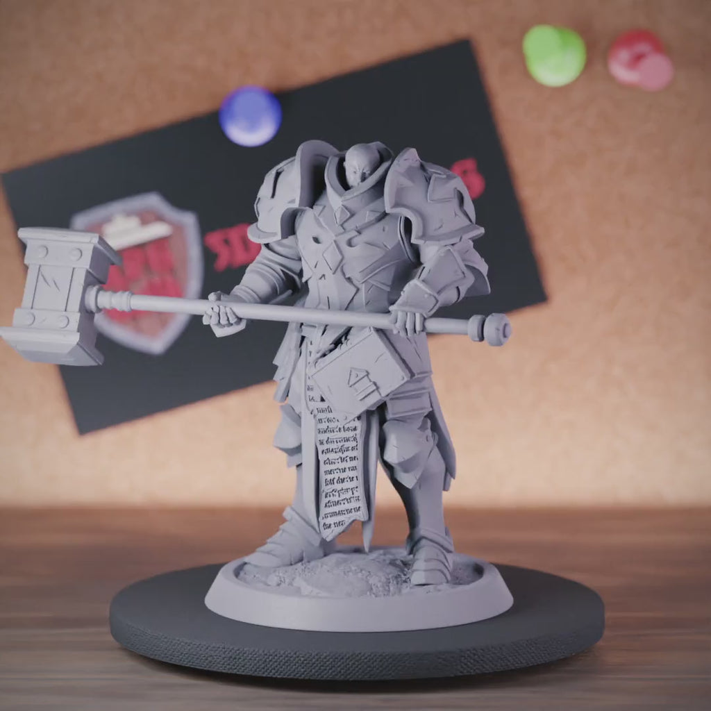5e Paladin | DnD Paladin Templerhammer Miniatur 