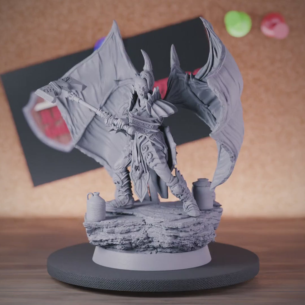 Vampir 5e | DnD Weibliche geflügelte Vampirkriegerin Miniatur 