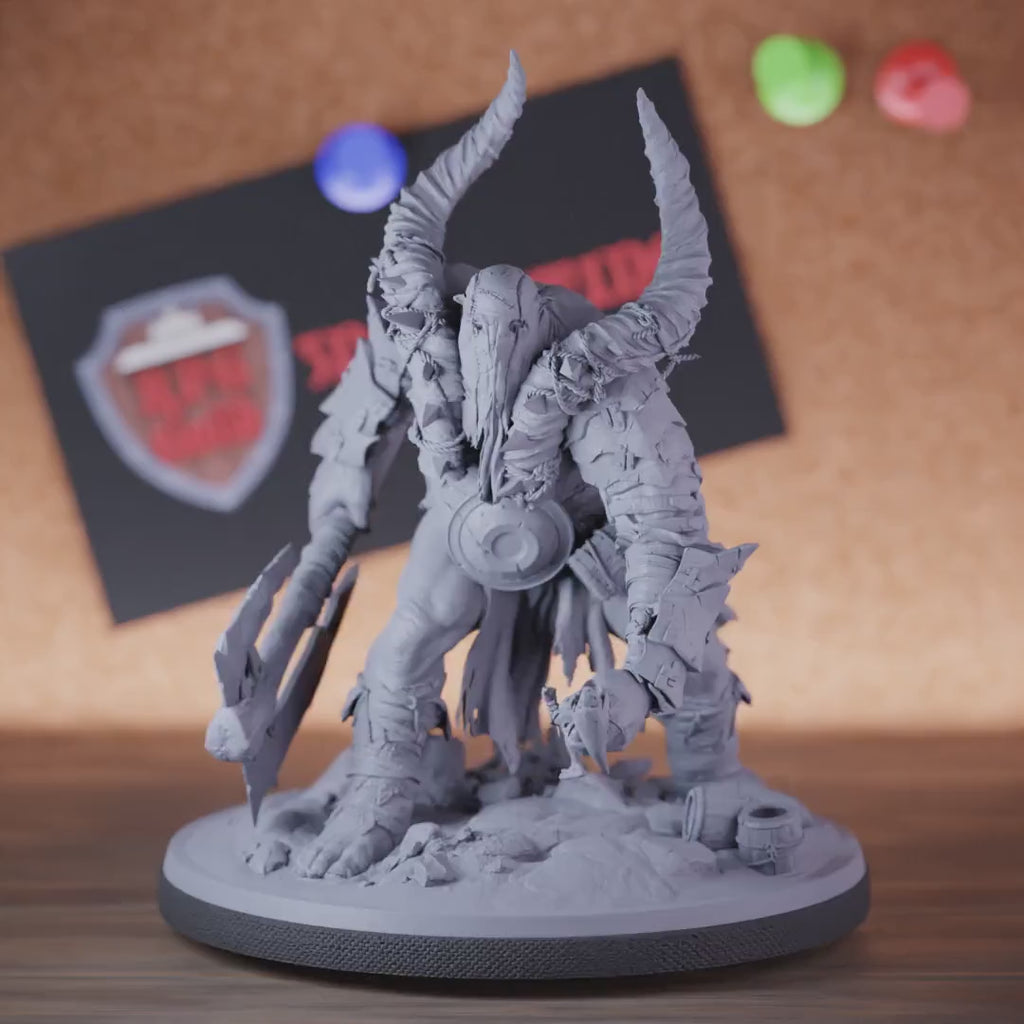 Fiend 5e | DnD Tribal Giant Axe Fiend Miniature