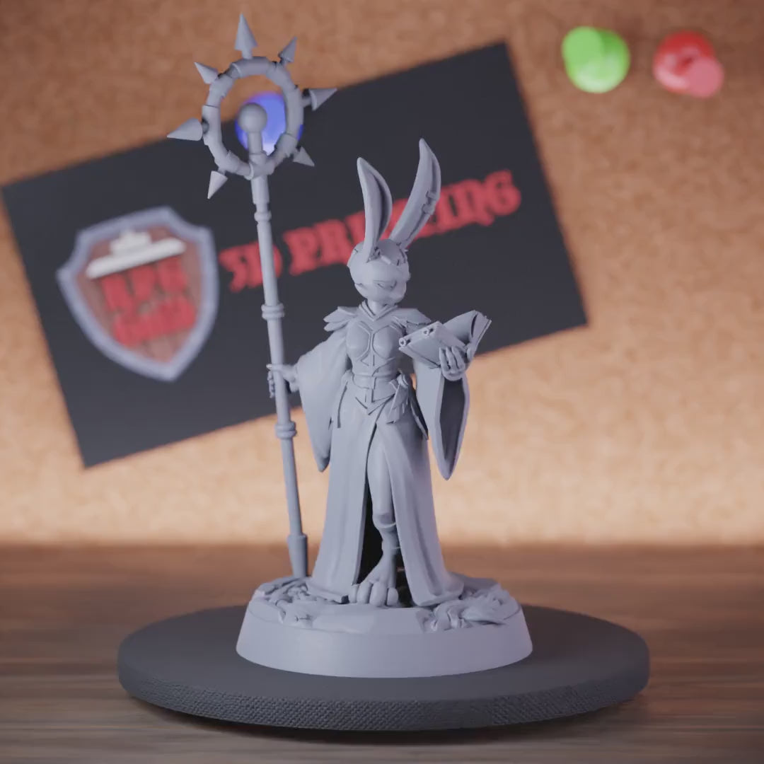 Rabbitfolk 5e | DnD Harengon Rabbitfolk Cleric Miniature