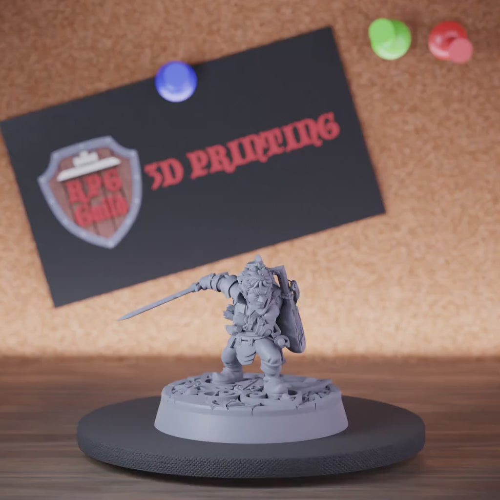 Halfling 5e | DnD Halfling Bard Sword Miniature