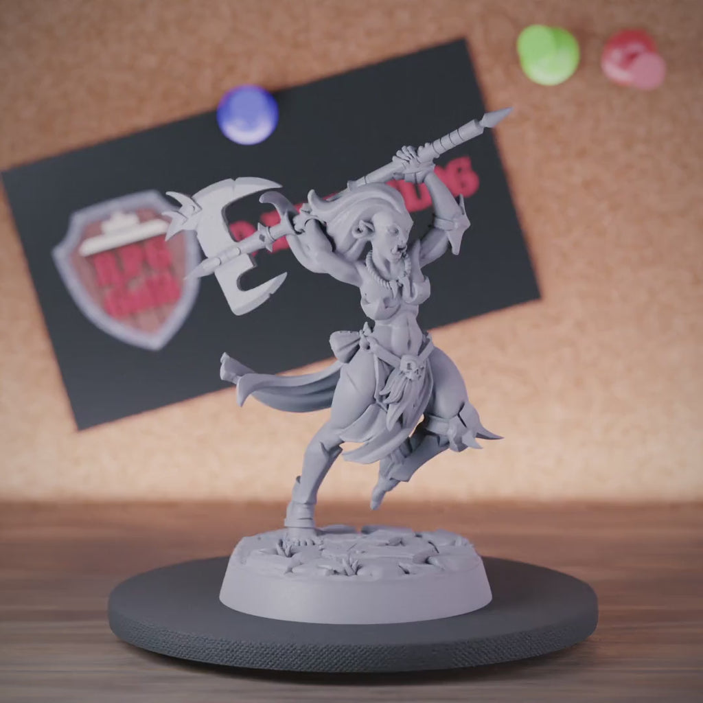 Half Orc 5e | DnD Female Half Orc Warrior Miniature