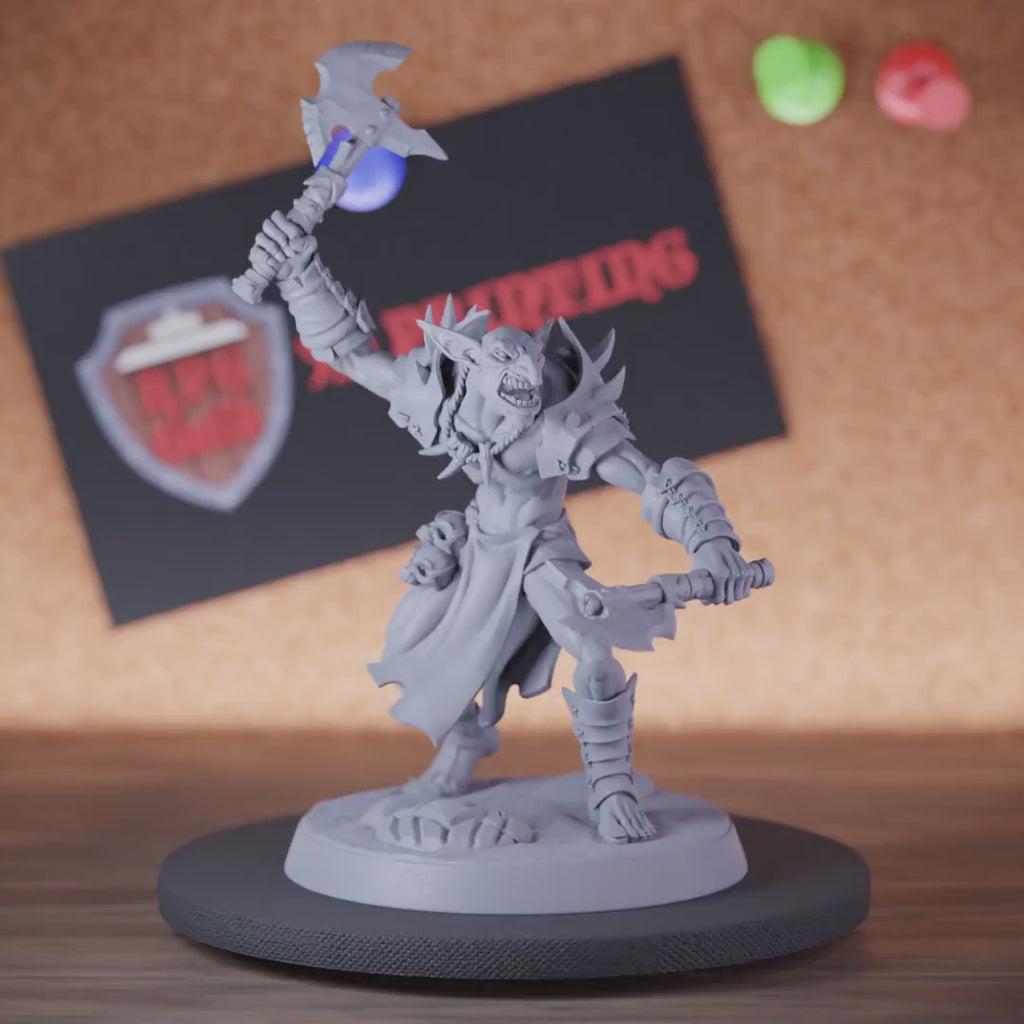 Hobgoblin 5e | DnD Hobgoblin Warrior Battleaxe Monster Miniature