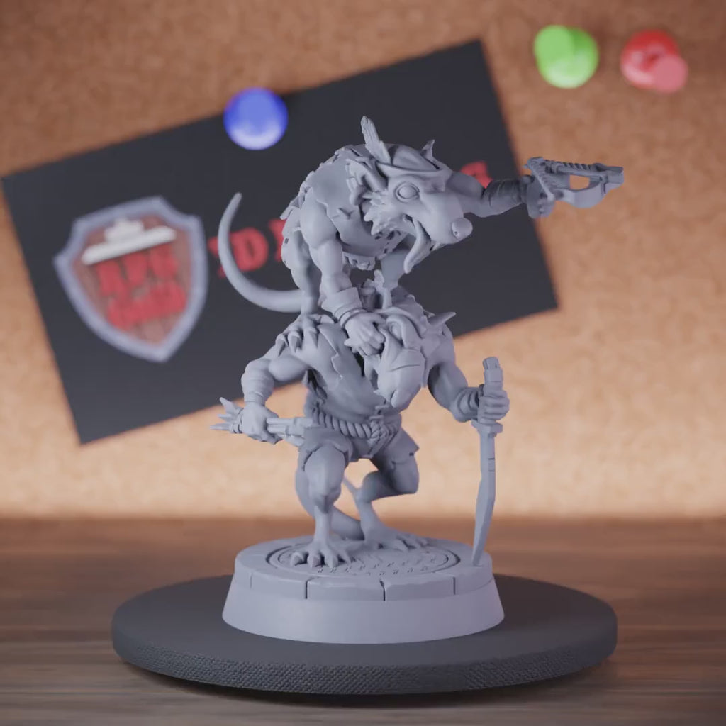 Ratmen 5e | DnD Ratmen Warriors Crossbow Dagger Miniature