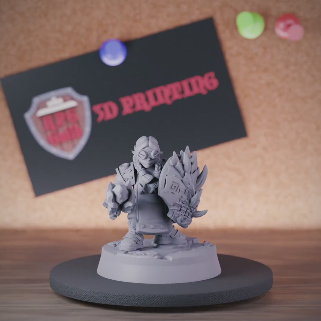 Dwarf 5e | DnD Female Dwarf Fighter Champion Miniature