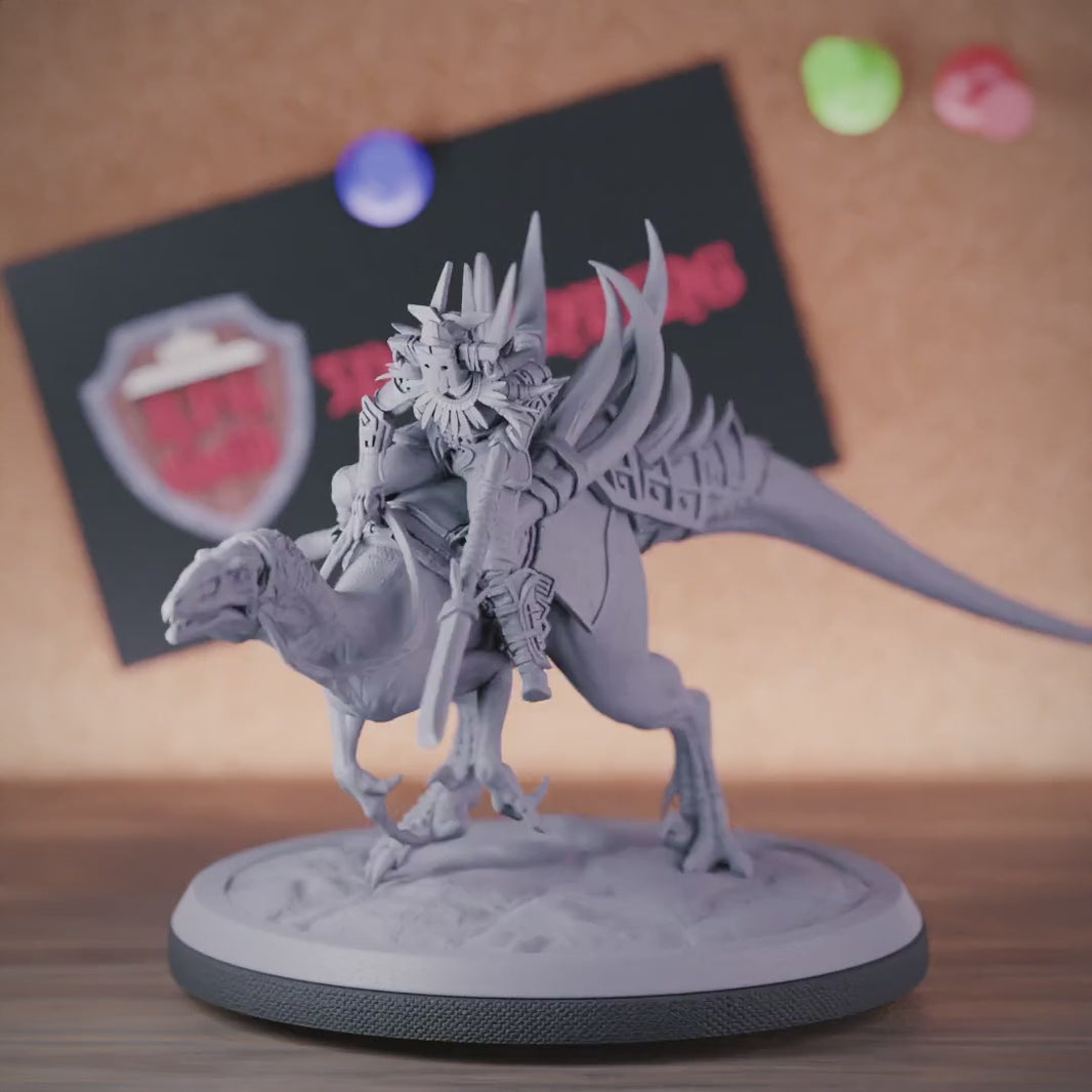 Dinosaur 5e | DnD Velociraptor Jungle Rider Miniature