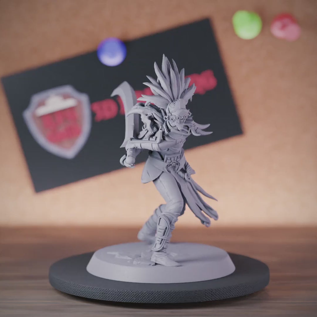 Warrior 5e | DnD Human Female Tribal Swordswoman Miniature