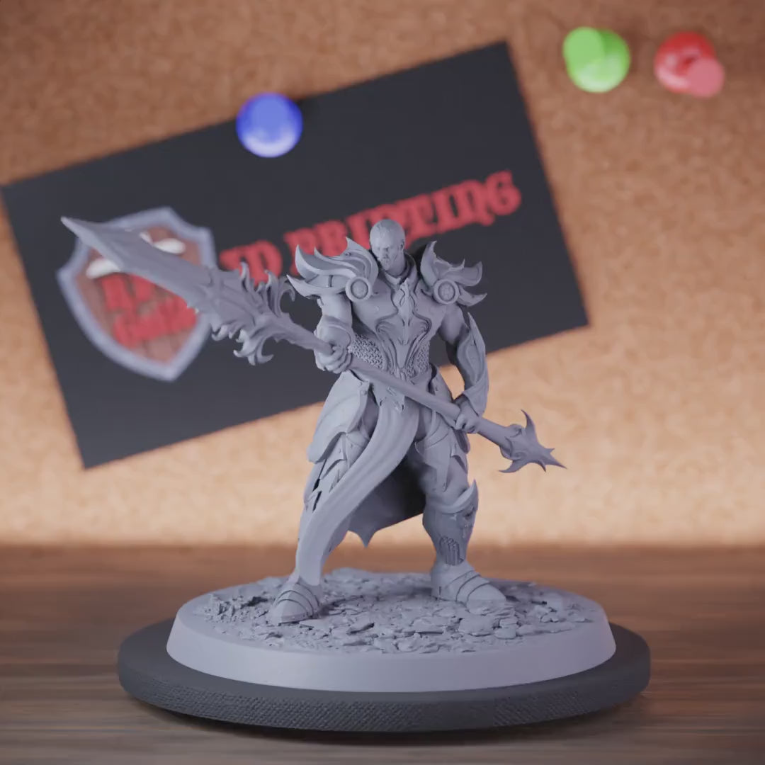 Knight 5e | DnD Knight Armored Defender Spear Miniature