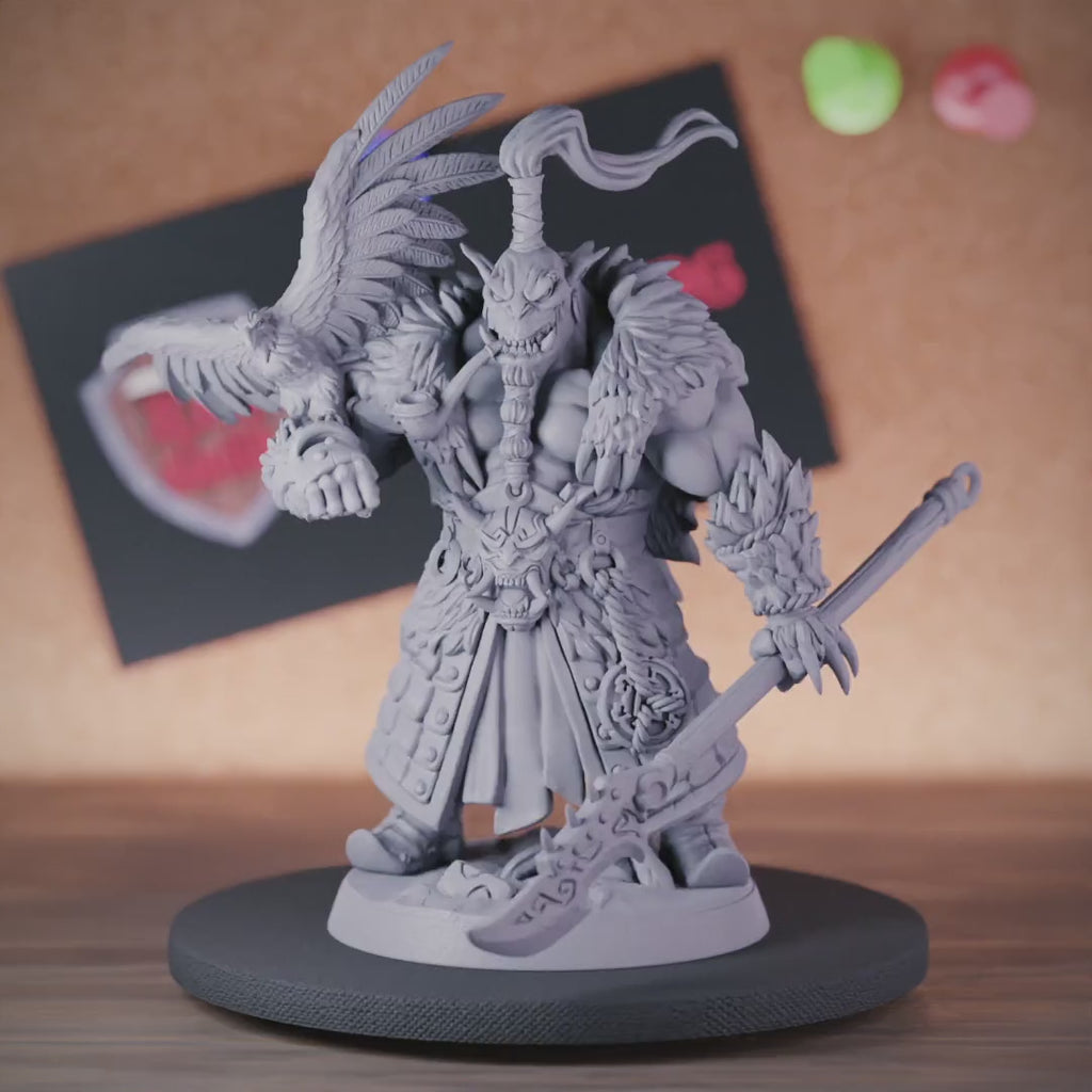 Orc 5e | DnD Orc Chieftain Samurai Miniature