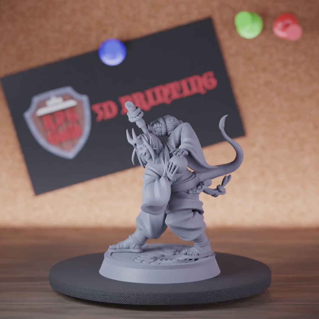 Mönch 5e | DnD Tiefling Strike Mönch Meister Miniatur