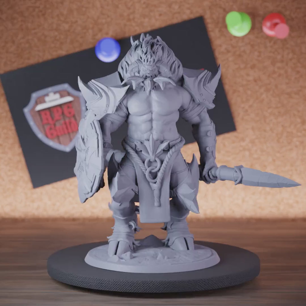 Minotaur 5e | DnD Minotaur Barbarian Warchief Miniature