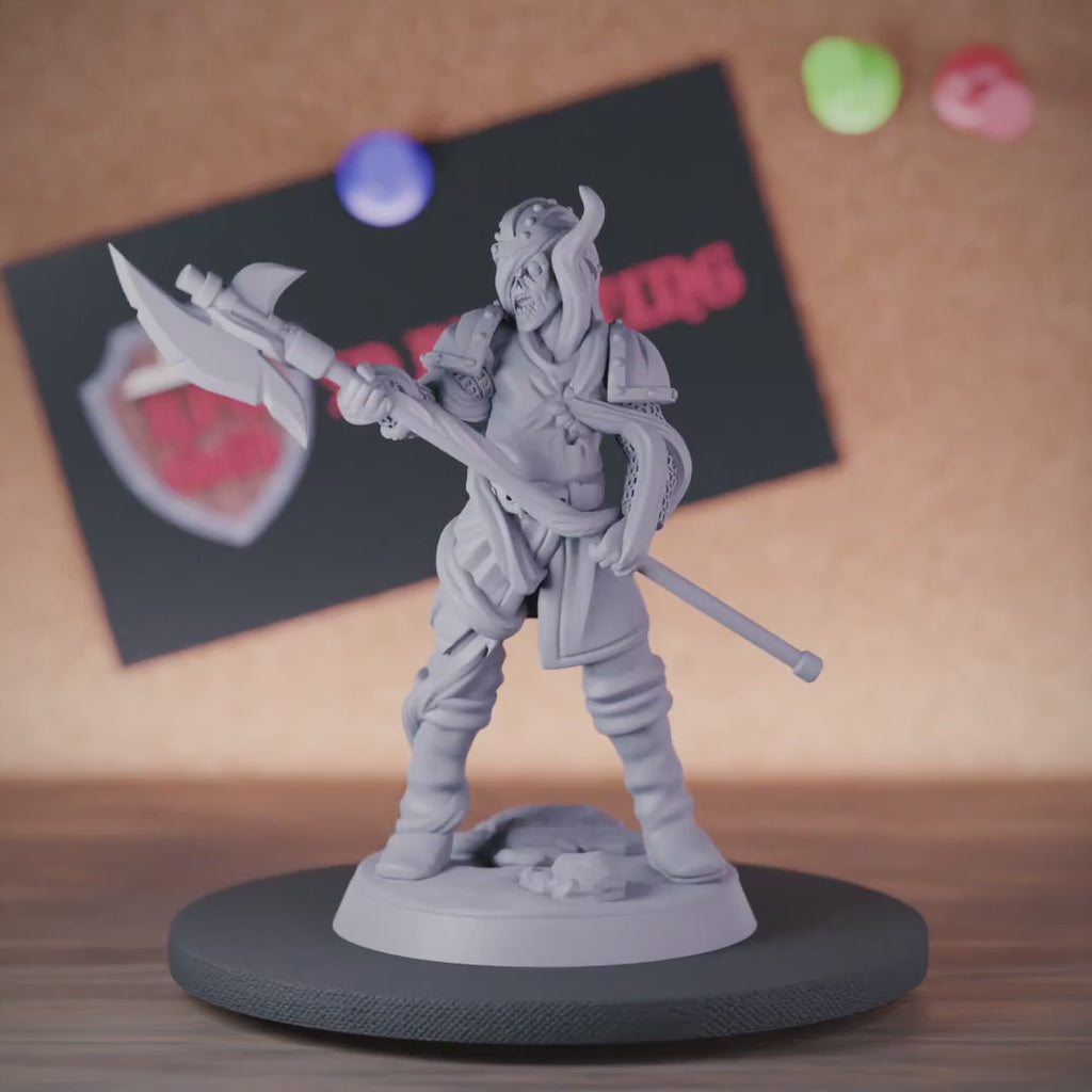 Zombie 5e | DnD Zombie Undead Warrior Spear Miniature