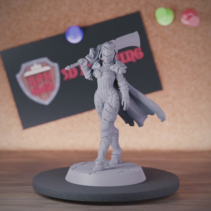 Fighter 5e | DnD Female Fighter Warden Miniature