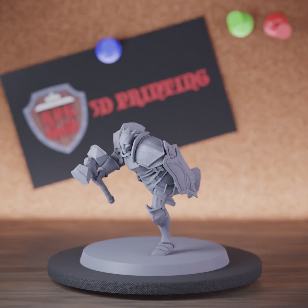 Paladin 5e | DnD Holy Knight Defender Hammer Miniature