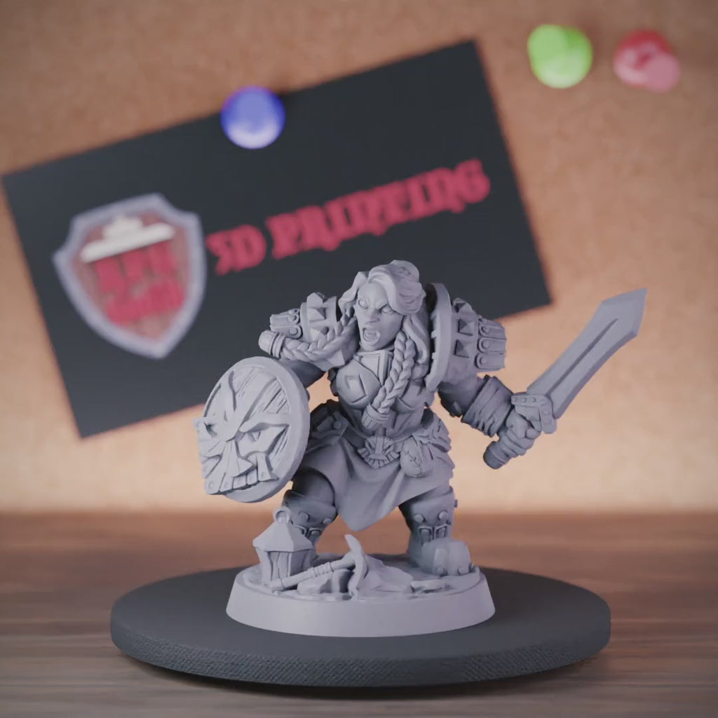 Zwerg 5e | DnD Zwergen-Schwertkämpfer-Miniatur 