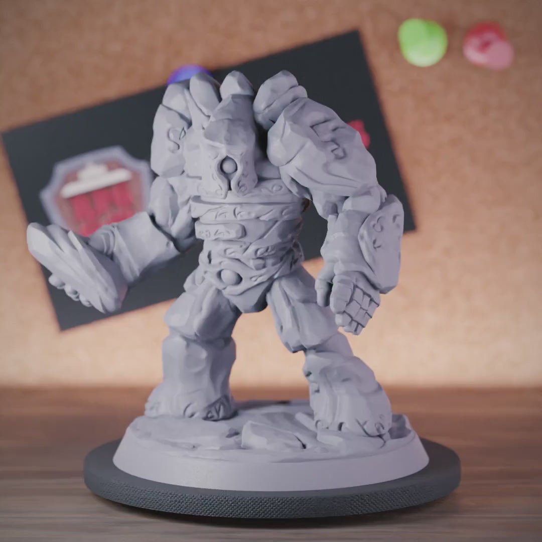 Golem 5e | DnD Rune Guardian Rock Golem Miniature