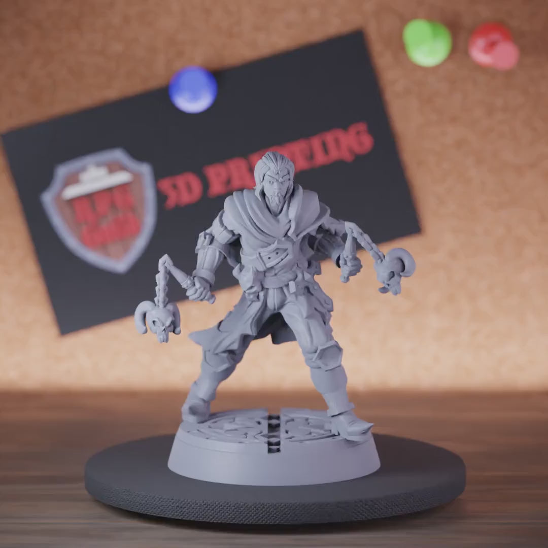 Rogue 5e | DnD Rogue Cowboy Bandit Flail Miniature