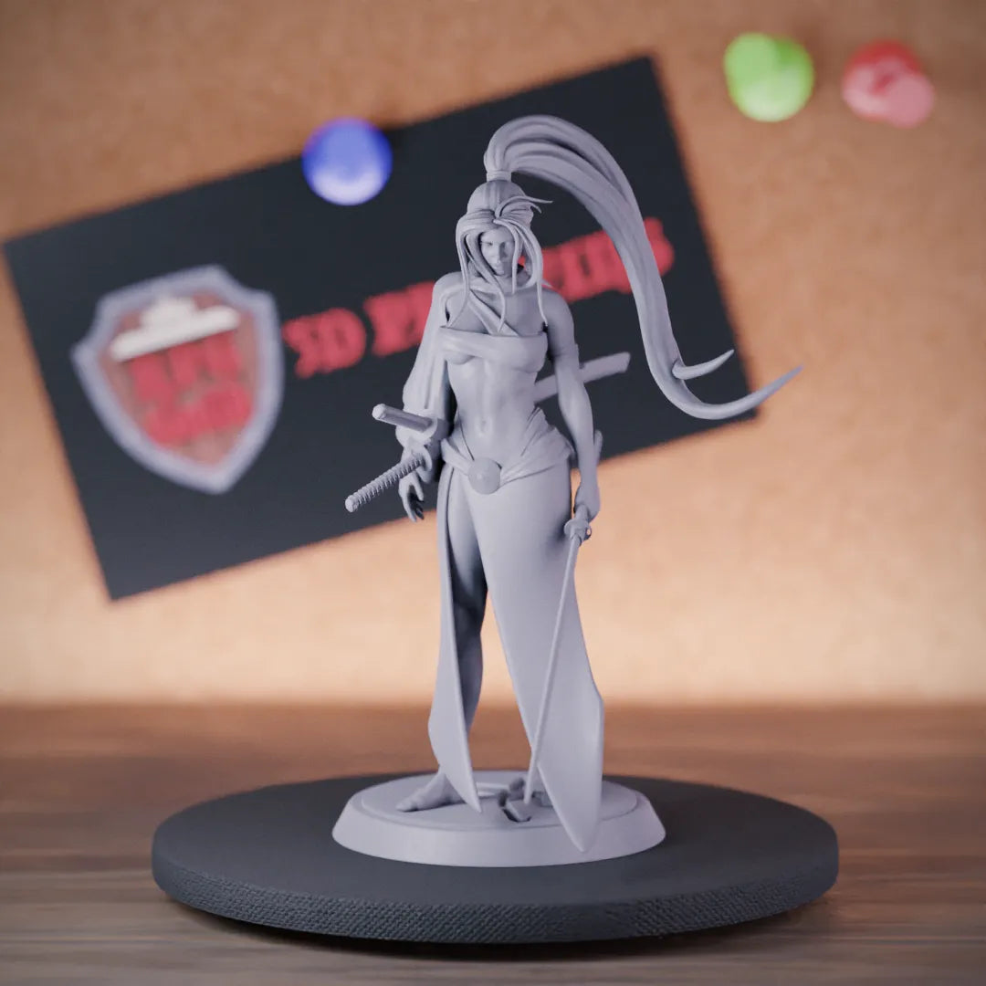 Fighter 5e | DnD Female Samurai Warrior Miniature 