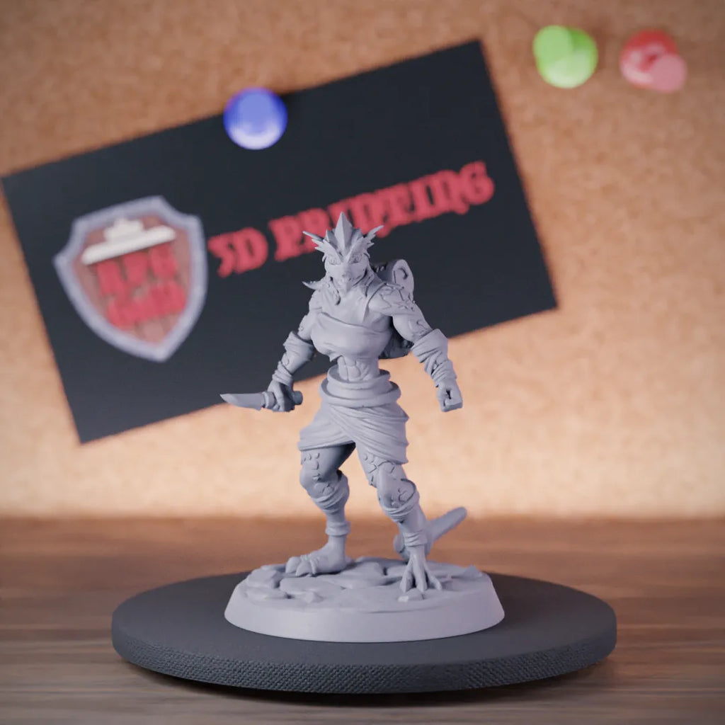 Kobold 5e | DnD Female Kobold Rogue Knife Miniature