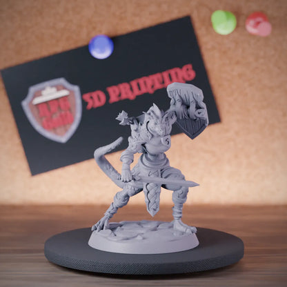 Kobold 5e | DnD Kobold Female Fighter Miniature 